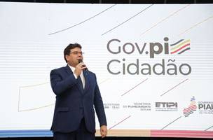 Governador Rafael Fonteles durante lançamento da Plataforma Gov.pi Cidadão (Foto: (Foto: Regis Falcão))