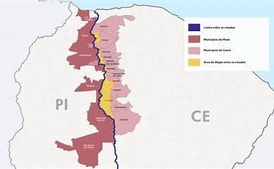 Alepi pede ao IBGE mudança em novo mapa que reconhece área em litígio como do Ceará