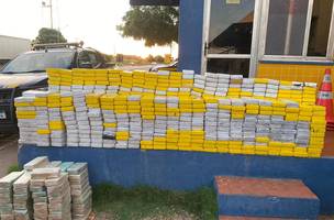 A carga com drogas estava escondida no meio de um carregamento de milho (Foto: Reprodução)