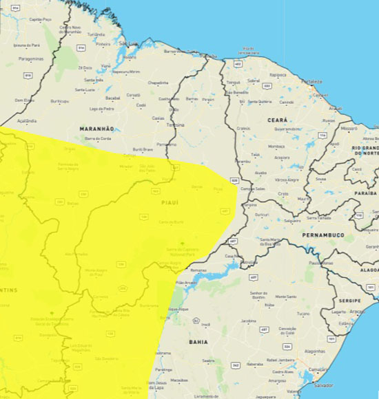 Meteorologia emite alerta de baixa umidade para 135 cidades do Piauí