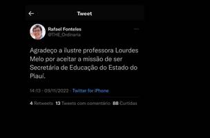 FAKE: Lourdes Melo será secretaria de Educação de Rafael (Foto: Divulgação)