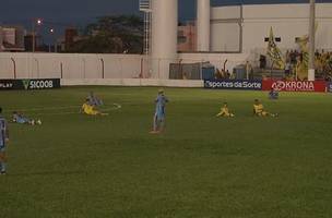 Alguns jogadores deitam ao chão na hora das abelhas (Foto: Reprodução)