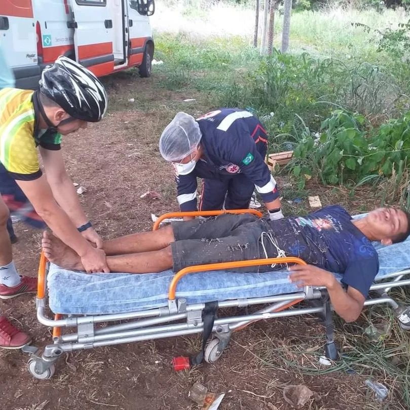 O ciclista não se feriu gravemente