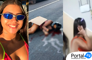 Blogueira Samynha executada na AV João XXIII (Foto: Reprodução/Internet)