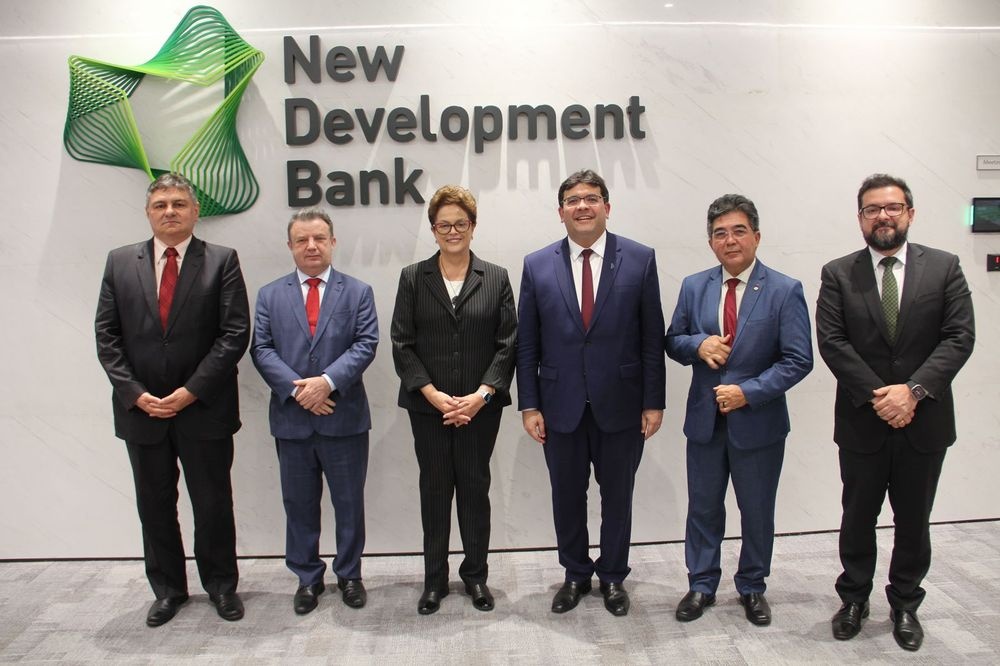 Fonteles visitou o Banco do Brics e apresentou plano estrutural à ex-presidente Dilma Roussef, que preside a instituição