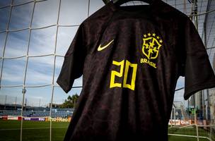 Camisa preta da Seleção Brasileira que será utilizada no amistoso contra Guiné (Foto: Joilson Marconne/CBF)