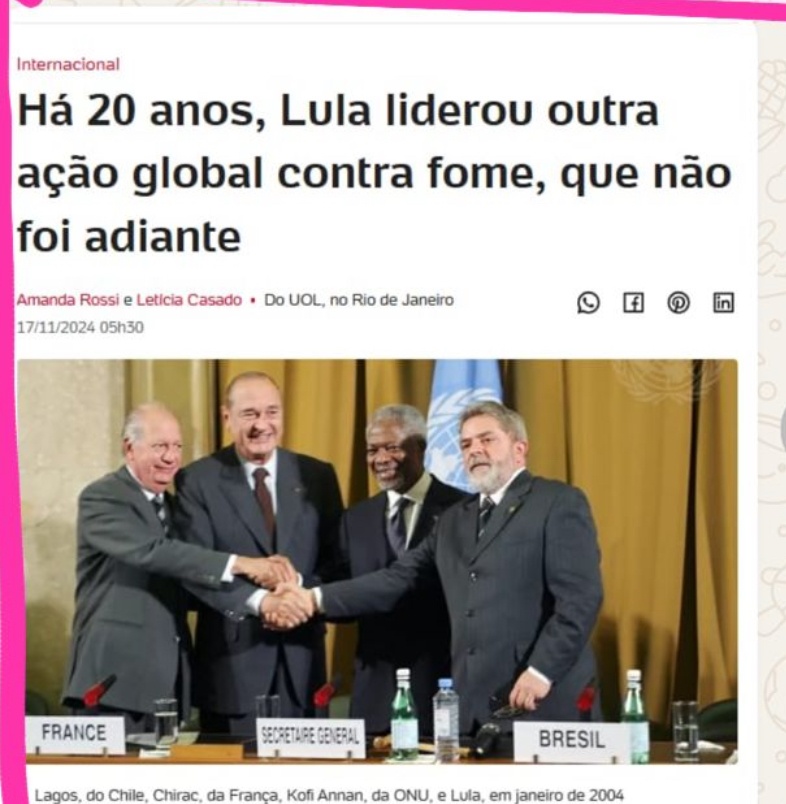 A midia nacional registra o que o deputado derrotado finge que nao vê. Lula nunca matou a fome de ninguem. Só a dele.