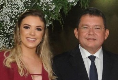 Angélica Florinda Pacheco Barbosa de Sousa e seu pai, Josimar Barbosa de Sousa