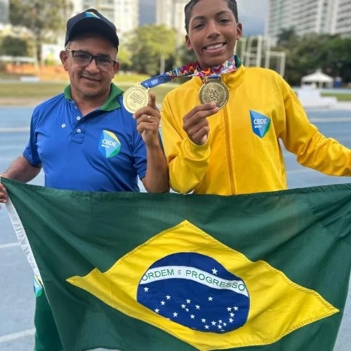 Técnico Jozimar Venção e João Pedro