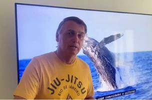 Jair Bolsonaro teria utilizado um jetski para circular a poucos metros da baleia (Foto: Reprodução)