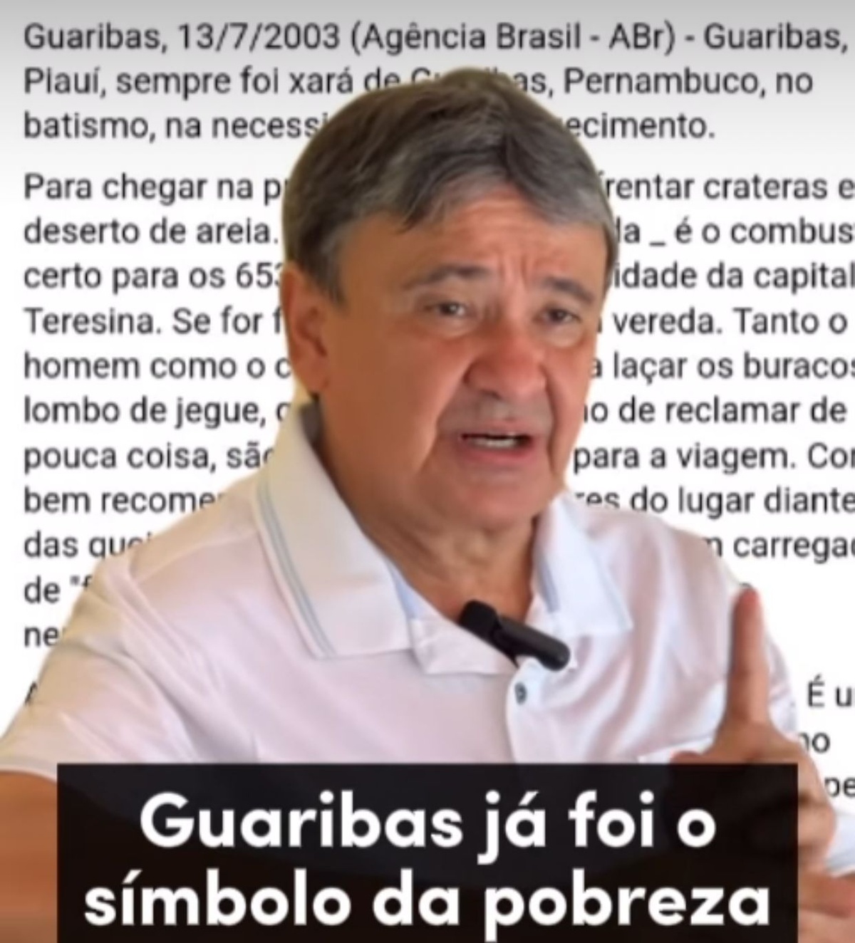 Wellington Dias distorce os fatos sobre a cidade de Guaribas