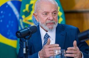 Presidente da República, Luiz Inácio Lula da Silva, durante entrevista no Palácio do Planalto (Foto: Ricardo Stuckert/PR)