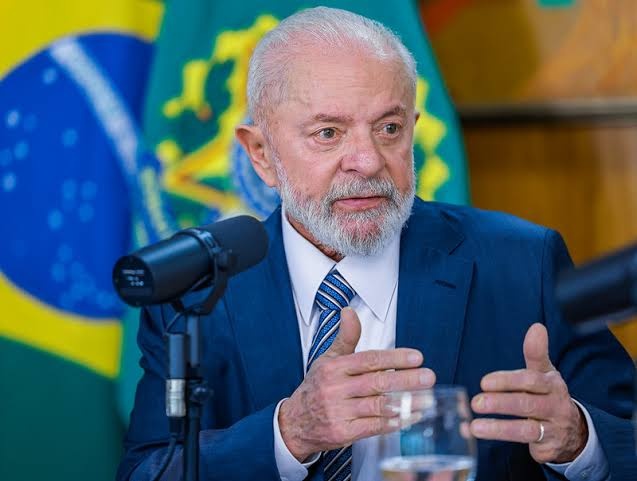 Presidente da República, Luiz Inácio Lula da Silva, durante entrevista no Palácio do Planalto