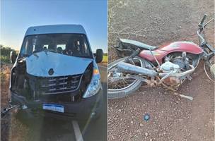 Acidente entre moto e van deixa jovem morto em Regeneração (Foto: Reprodução/Canal121)