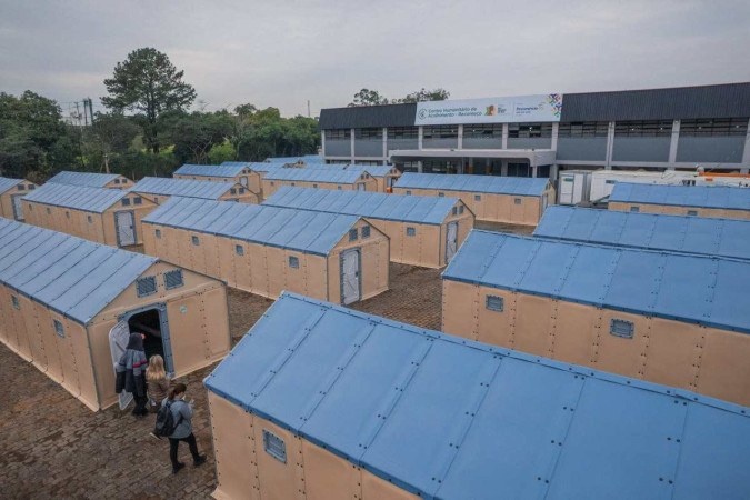 As casas modulares foram doadas pela ONU