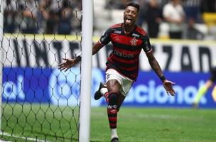 Bruno Henrique comemora segundo gol feito durante a partida (Foto: Gilvan de Souza/Flamengo)