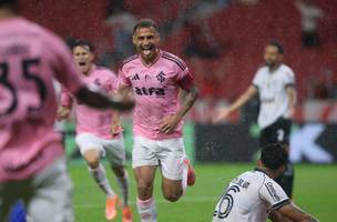 Internacional comemora vitória sobre o Botafogo (Foto: Divulgação)