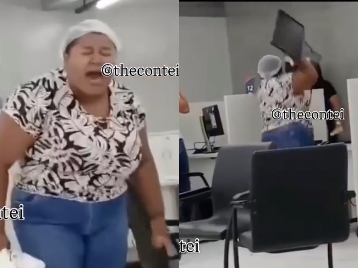 Mulher se revolta e quebra computadores na agência da Equatorial em Teresina