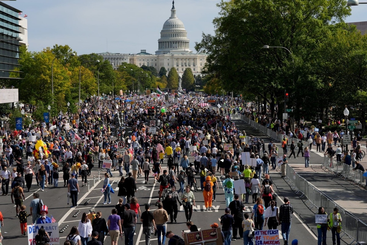 Protestos da campanha "No kings" nos Estados Unidos