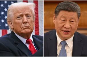 Trump (presidente dos EUA) e Xi Jinping (presidente da China) (Foto: Reprodução/AFP)