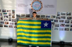 Victor Raphael representa o Piauí na VI Conferência Nacional Infantojuvenil pelo Meio Ambiente (Foto: Divulgação/Governo do Piauí)