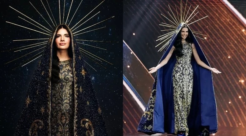 Maria Gabriela Lacerda subiu ao palco vestida de Nossa Senhora Aparecida no Miss Universo 2025