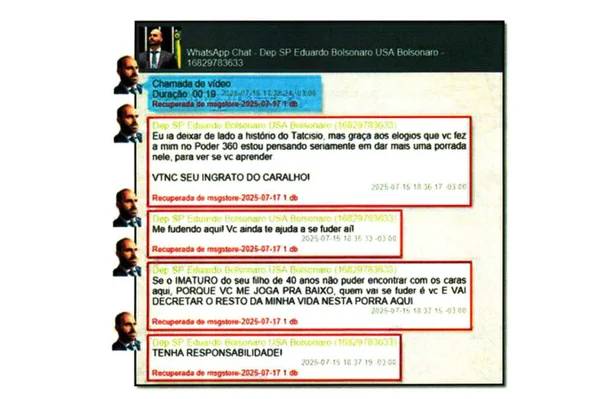 Print discussão dos Bolsonaro