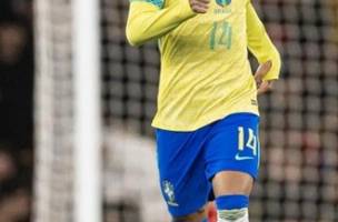 Wesley em campo pela seleção brasileira (Foto: Divulgação / CBF)