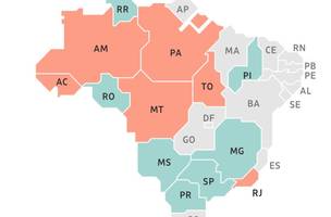 No mapa o Piauí aparece sob total domínio do PCC (Foto: Reprodução)