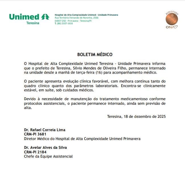 Silvio continuará internado