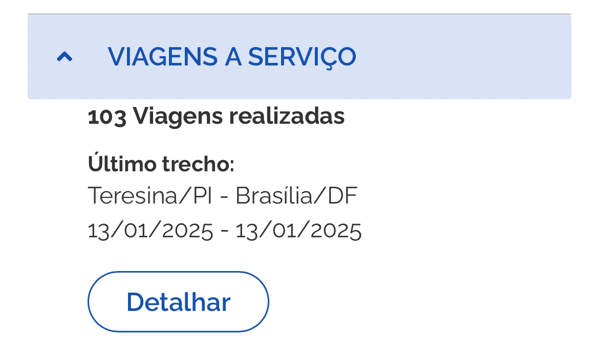 Dados das viagens de ministro estão desatualizados