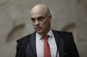 O ministro Alexandre de Moraes, durante sessão do STF (Foto: Cristiano Mariz/Agência O Globo/19-02-2025)