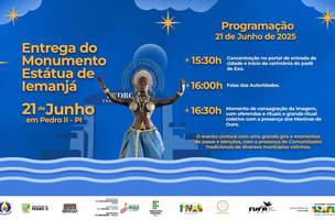 Entrega do Monumento de Iemanjá (Foto: Reprodução | Governo do Piauí)