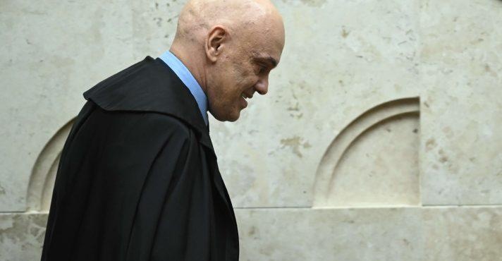 O ministro Alexandre de Moraes, durante uma sessão plenária - 4/12/2024
