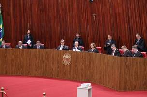 Sessão plenária do Tribunal Superior Eleitoral (TSE) em 10/10/2023 (Foto: TSE)