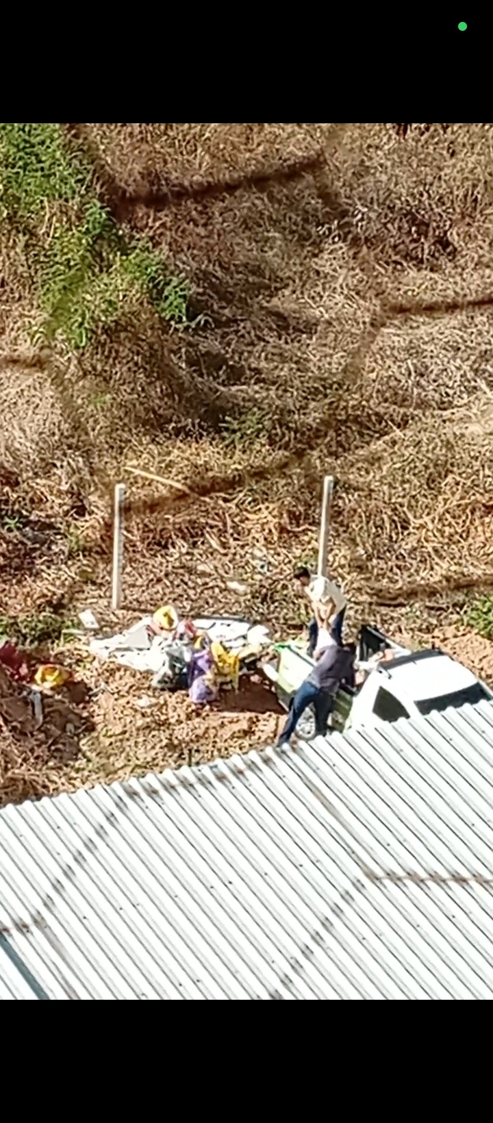 A mesma área foi algo de um foco de incêndio há alguns dias