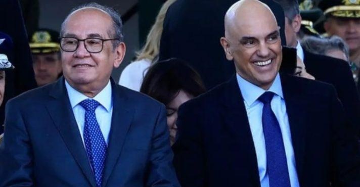 Gilmar Mendes e Alexandre de Moraes: no centro de documentários sobre a influência da Justiça na política brasileira