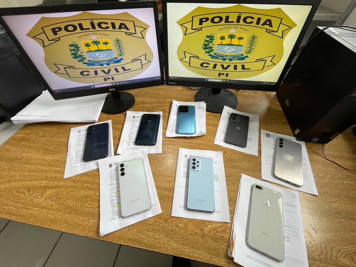 Itens apreendidos.