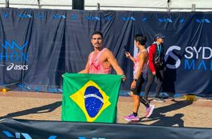 Nicolas Prattes em corrida em Sydney, na Austrália (Foto: Instagram/ Nicolas Prattes)