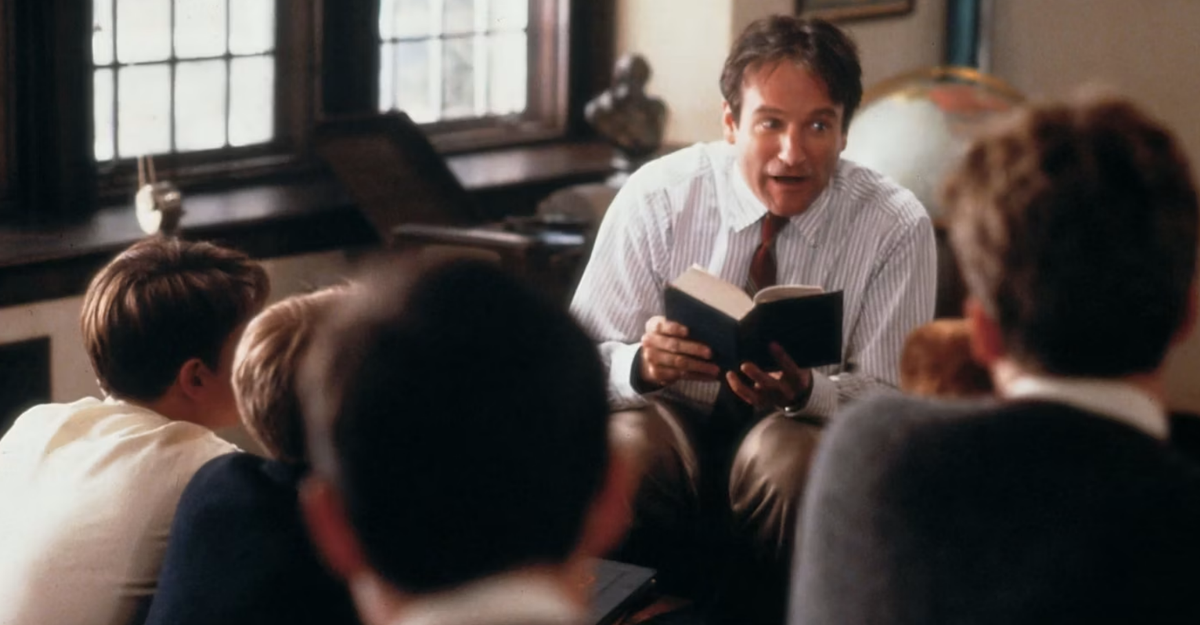 Robin Williams em "Sociedade dos Poetos Mortos"