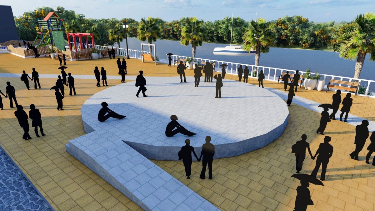A praça em Floriano