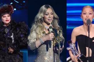 Lady Gaga, Mariah Carey e Ariana Grande foram os nomes de maiores destaque na noite (Foto: Reprodução)