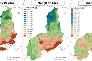 Mapas da estiagem deste ano. (Foto: Sedec)