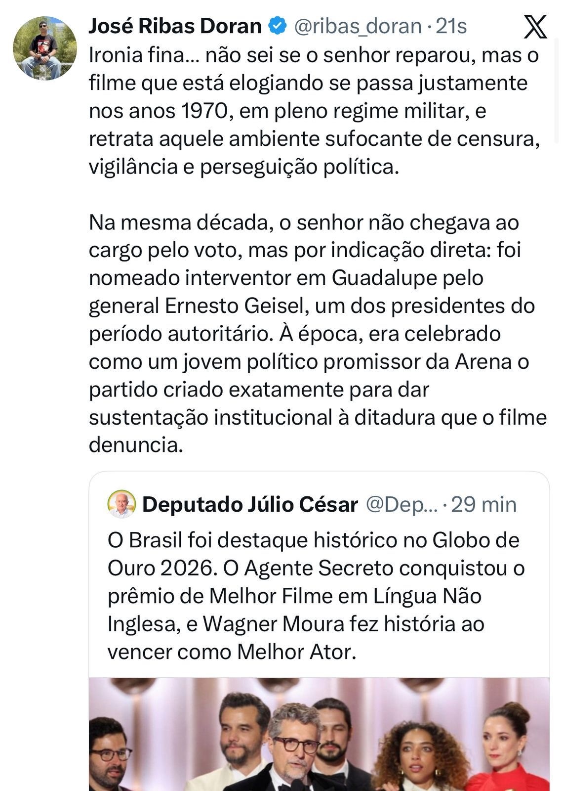 As reações contra a bajulação do deputado