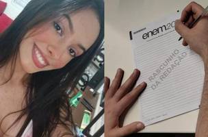 Samantha da Silva Rocha tirou 980 pontos da redação e sonha em ser juíza (Foto: Reprodução / g1)