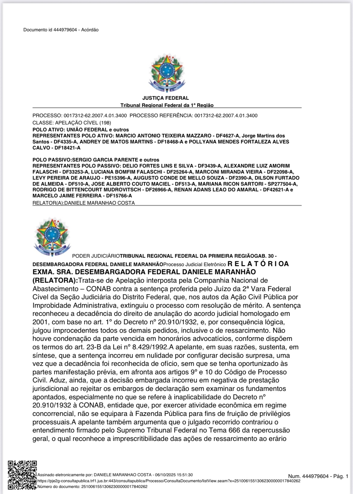 TRF-1 derruba sentença, reabre caso da Conab e reacende investigação por improbidade e prejuízo milionário ao erário.