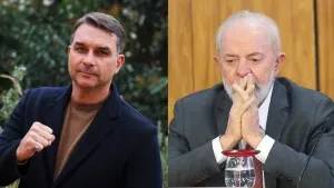 Flávio Bolsonaro (PL) tem vantagem sobre Luiz Inácio Lula da Silva (PT) em primeira pesquisa sobre segundo turno da eleição (Foto: Montagem sobre reprodução/Redes sociais)