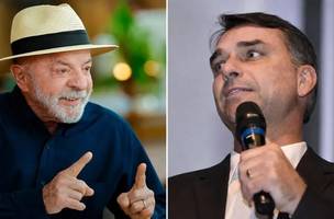 Lula e Flávio Bolsonaro (Foto: Colagem/AZ)