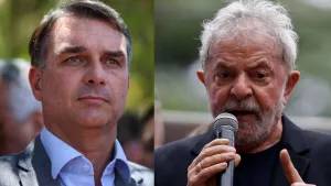 No primeiro levantamento depois do primeiro turno, Flávio já havia aberto vantagem, mas os dois chegaram a empatar (Foto: Montagem sobre reprodução/Redes sociais)