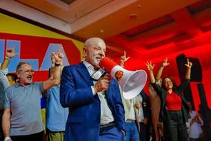 Presidente Luiz Inácio Lula da Silva (PT) em pronunciamento após o 1º turno das eleições